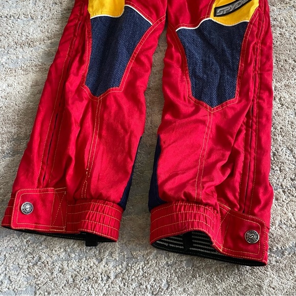 Spyder Vintage Ski Bibs Snow Pants Thinsulate Insulated Retro Red Yellow: 14 - Picture 2 of 14